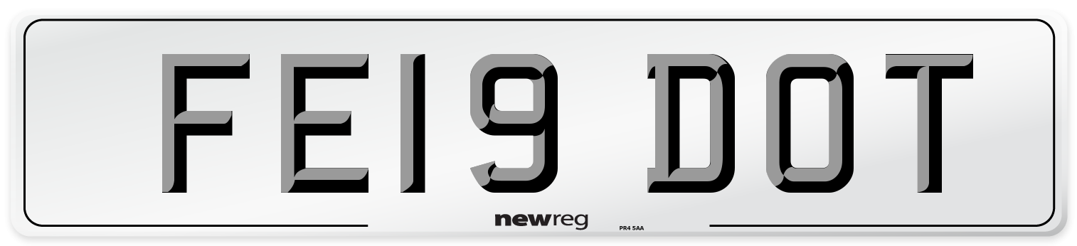 FE19 DOT Number Plate from New Reg